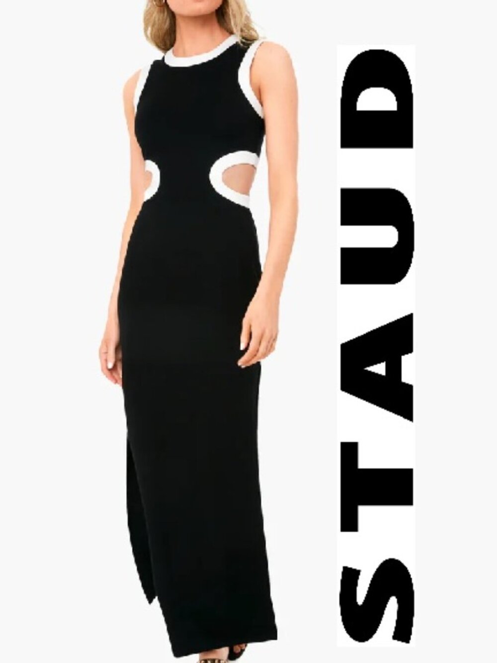 STAUD Black Long Dolce Dress